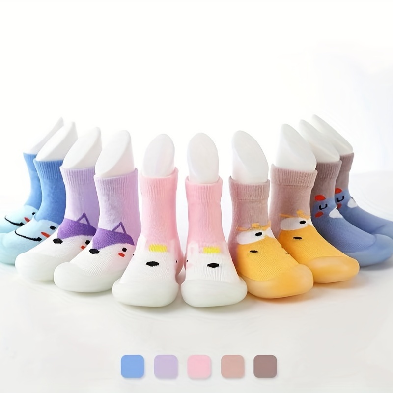 Cute Cartoon Comfortable Slip On Sock Shoes For Girls, Breathable Lightweight Non Slip Walking Shoes For Indoor Outdoor, Autumn And Winter