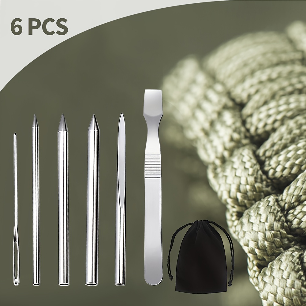 Paracord Needle Set, Paracord Stitching Set, 9 Different Size Aluminum Paracord  Fid Lacing Needles And Smoothing Tool, Stainless Steel Tweezers, Scissor  With Bag Suitable For Diy Craft Supplies - Temu Mexico