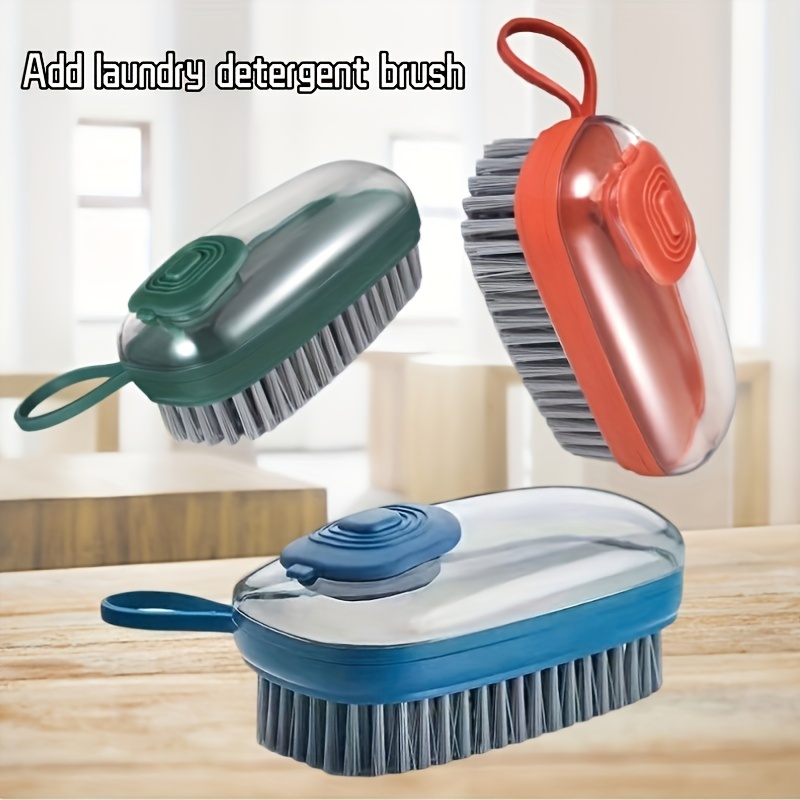 Multifunctional Pressing Cleaning Brush Built-in Liquid Storage Tank  Kitchen durable Multifunctional Pressing Cleaning Brush Built-in Liquid  Storage Pressing Multifunctional Dishwashing Pot Pet 
