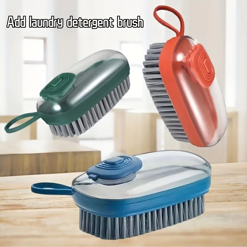 Multifunctional Kitchen Brush Creative Automatic Filling Press Brush  Non-stick Oil Dishwashing Cleaning Tool Housework Accessory - AliExpress