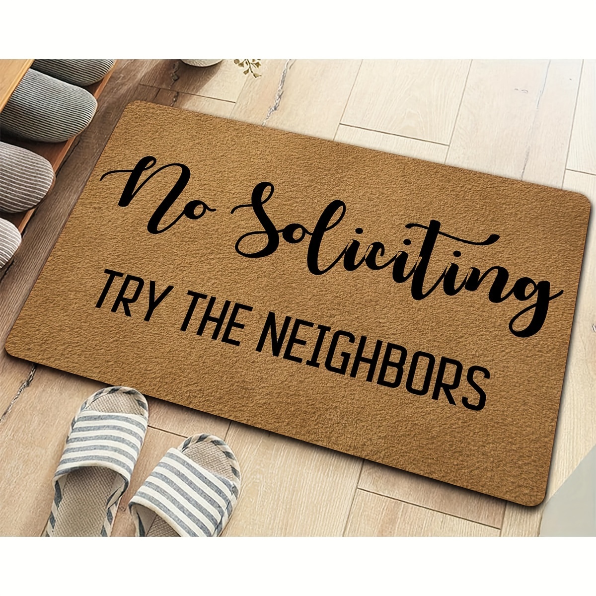 Dirt Resistant Welcome Doormat, Washable Low Pile Indoor Outdoor