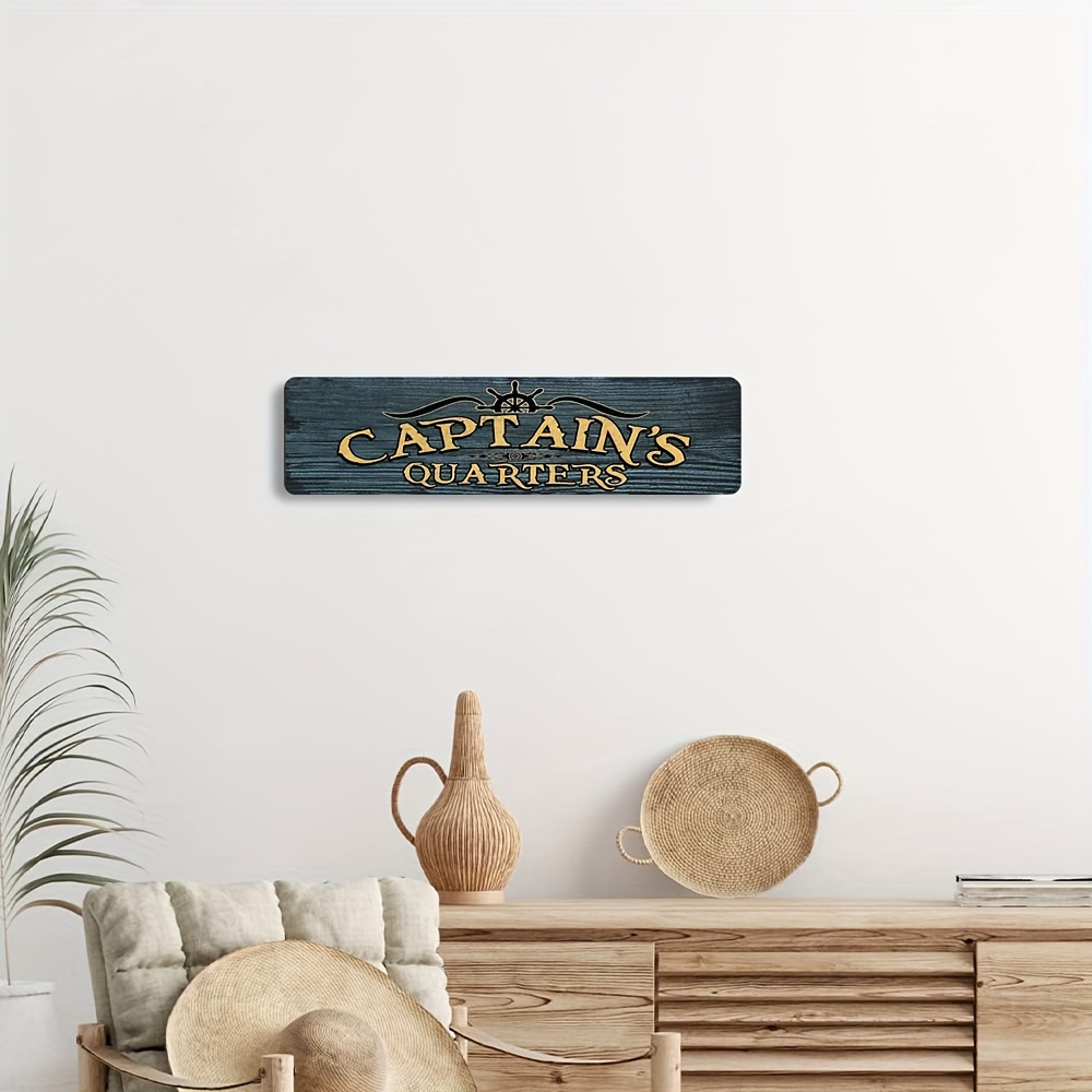 1pc Captains Quarters Aluminum Sign Lets Get Ready To Plunder Boat Ocean  Sea And Pirate Themed