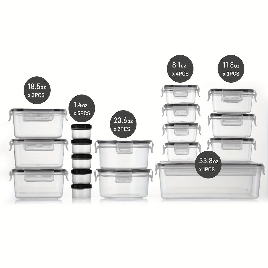  36 PCS Food Storage Containers (18 Stackable kitchen Storage  Containers with 18 Lids airtight) - BPA-Free & Microwave, Dishwasher  freezer Safe Meal Prep Container with Chalkboard Labels & Marker……: Home &  Kitchen
