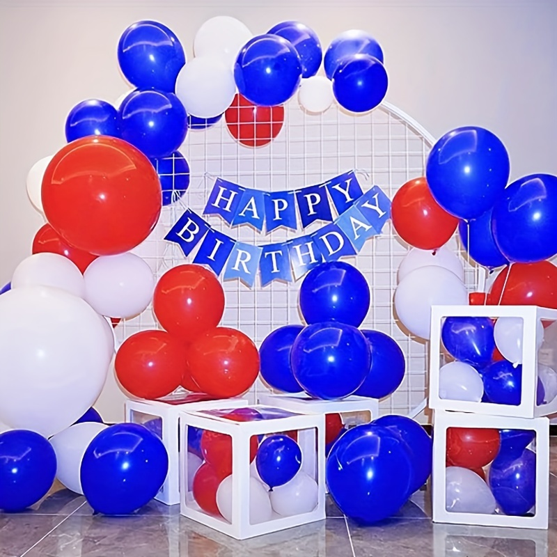 Comprar 12 Uds. Globos de cumpleaños para niño con globo con número azul de  32 pulgadas decoración de fiesta de cumpleaños aniversarios para niños de 1/ 2/3/5/6/8/9 años