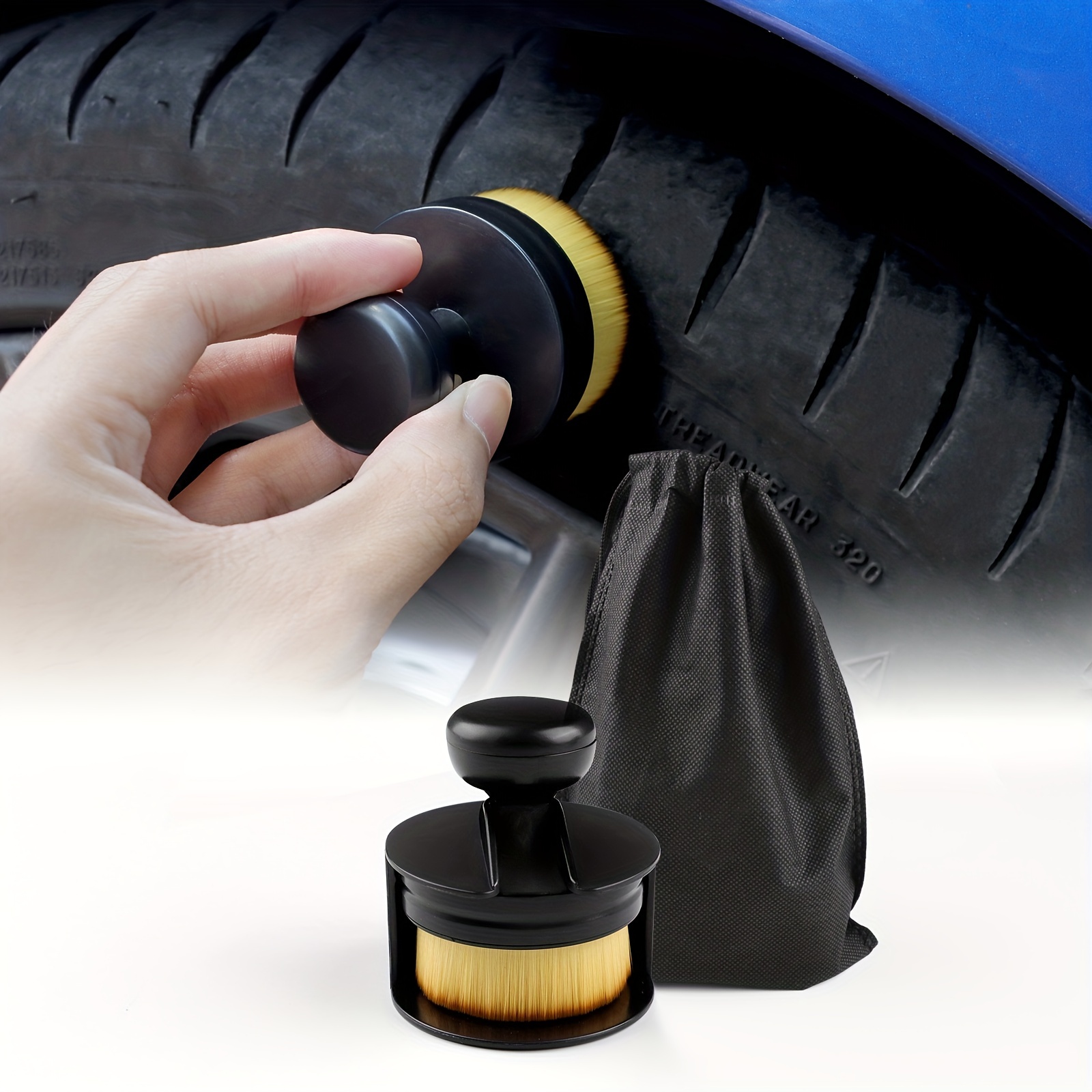 Sponge Tire Sponge Brush With Long Handle Tire Brush Wheel Dressing  Applicator