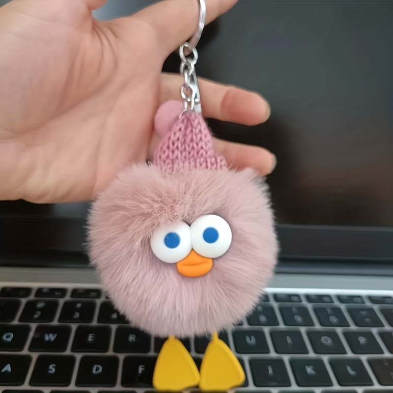 Cute Funny Plush Elf Keychain, Creative Big Eye Hair Duck Doll, Small Gift, Key  Chain, Bag Pendant - Temu