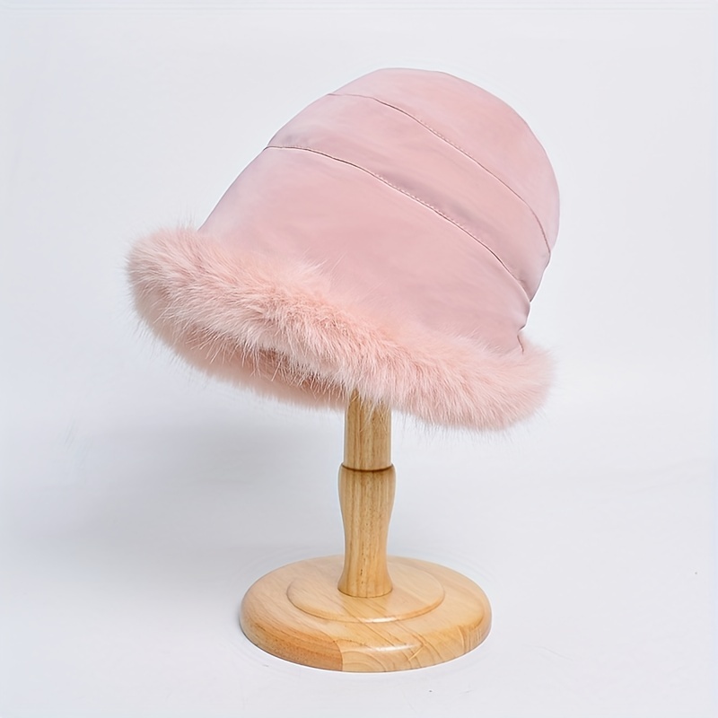 Mimigo Hiver Femmes Chapeau de fourrure Naturel Rex Lapin Fox Fourrure  Casquette Femme Fourrure Casque Élastique Tricoté Bonnet Chaud Bonnets Caps