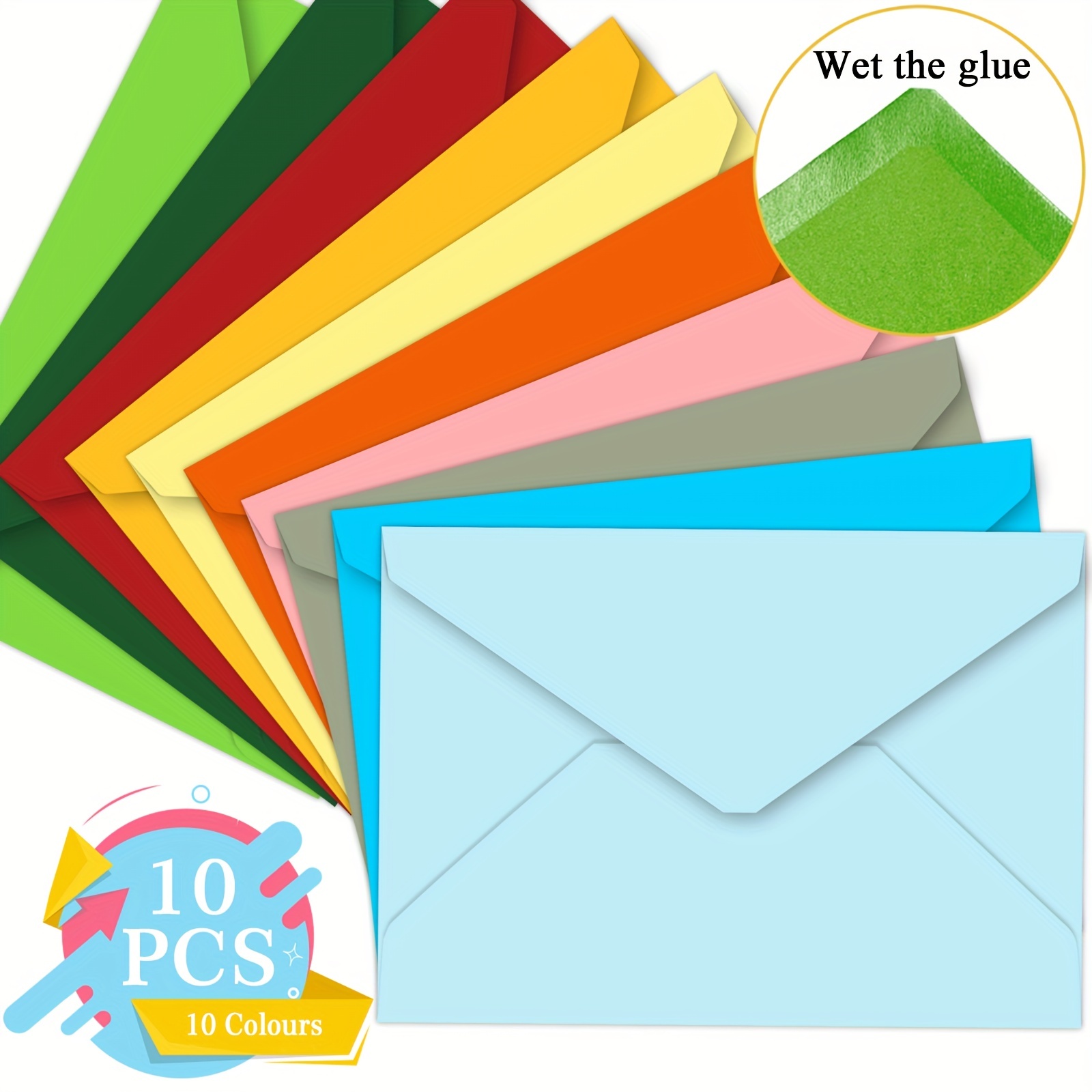 10pcs / Pack Enveloppe En Papier Nacré Kraft Papier Triangle Carte Postale  6 Carte Enveloppe Invitations Invitations - Temu France