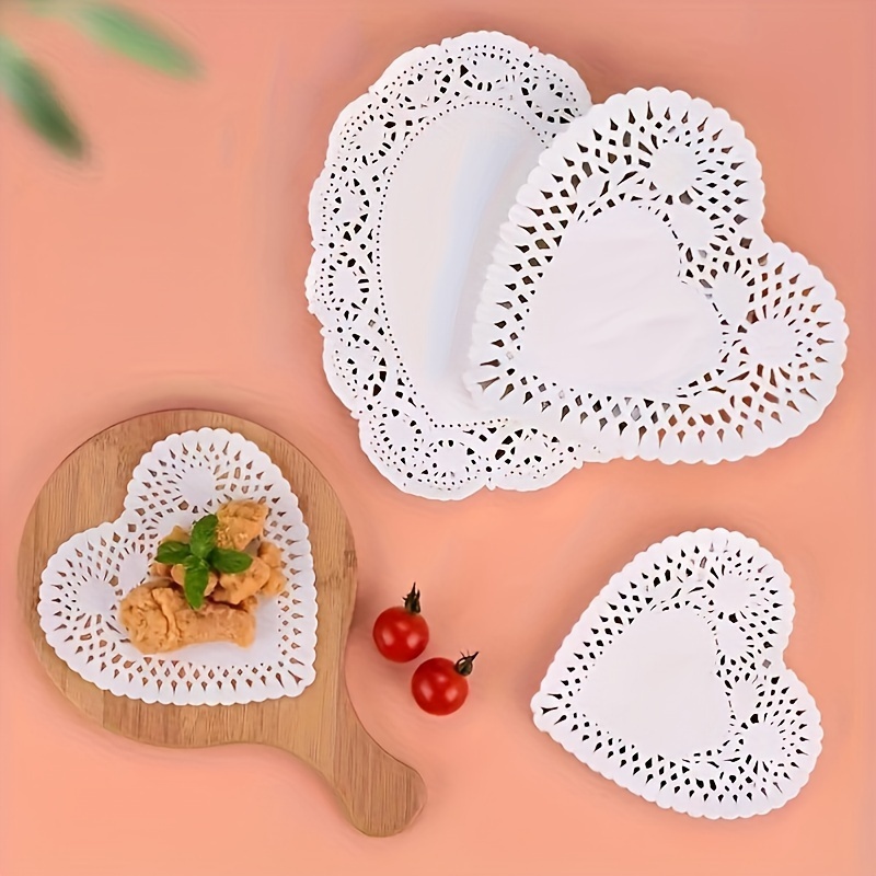White Lace Paper Doilies Flower Bottom Paper Placemats Pad - Temu