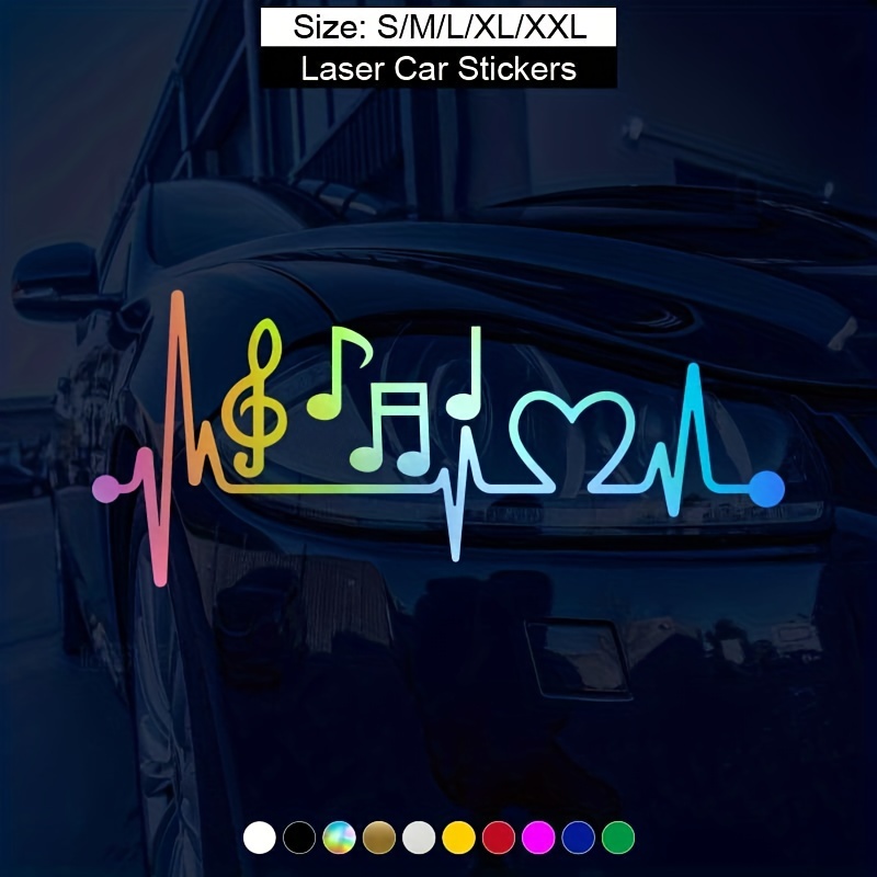 Heartbeat Music Car Stickers Car Styling Decoration Car - Temu
