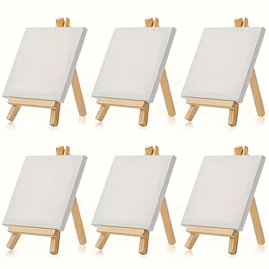 4pcs Desktop DIY Display Easel Wooden Crafts Creative Mini Oil Painting  Easel Students' Hand Painting Tools Students' Small Easel