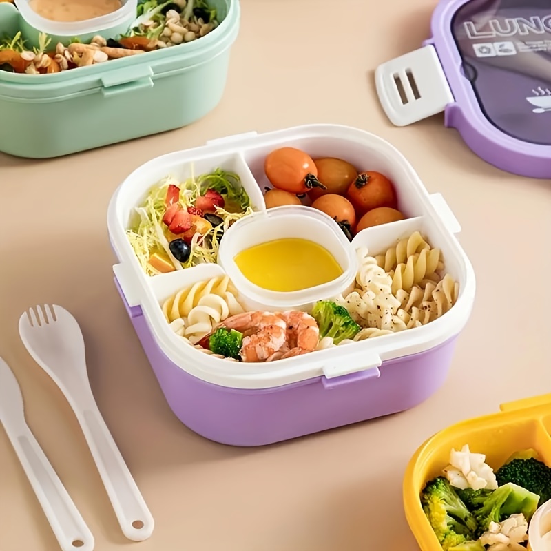 Salad Lunch Container To Go, 1700ml/58oz Salad Bento Box with