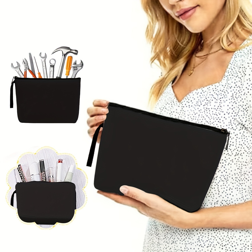 

Women Cosmetic Bags Foldable Handbag High Capacity Women Makeup Bag Eco Reusable Storage Bag Chic Pencil Case