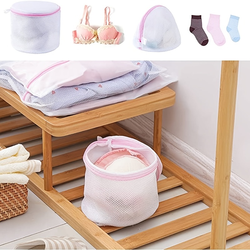 Nylon Mesh Washing Bags Underwear Bra Laundry Bag Basket Household