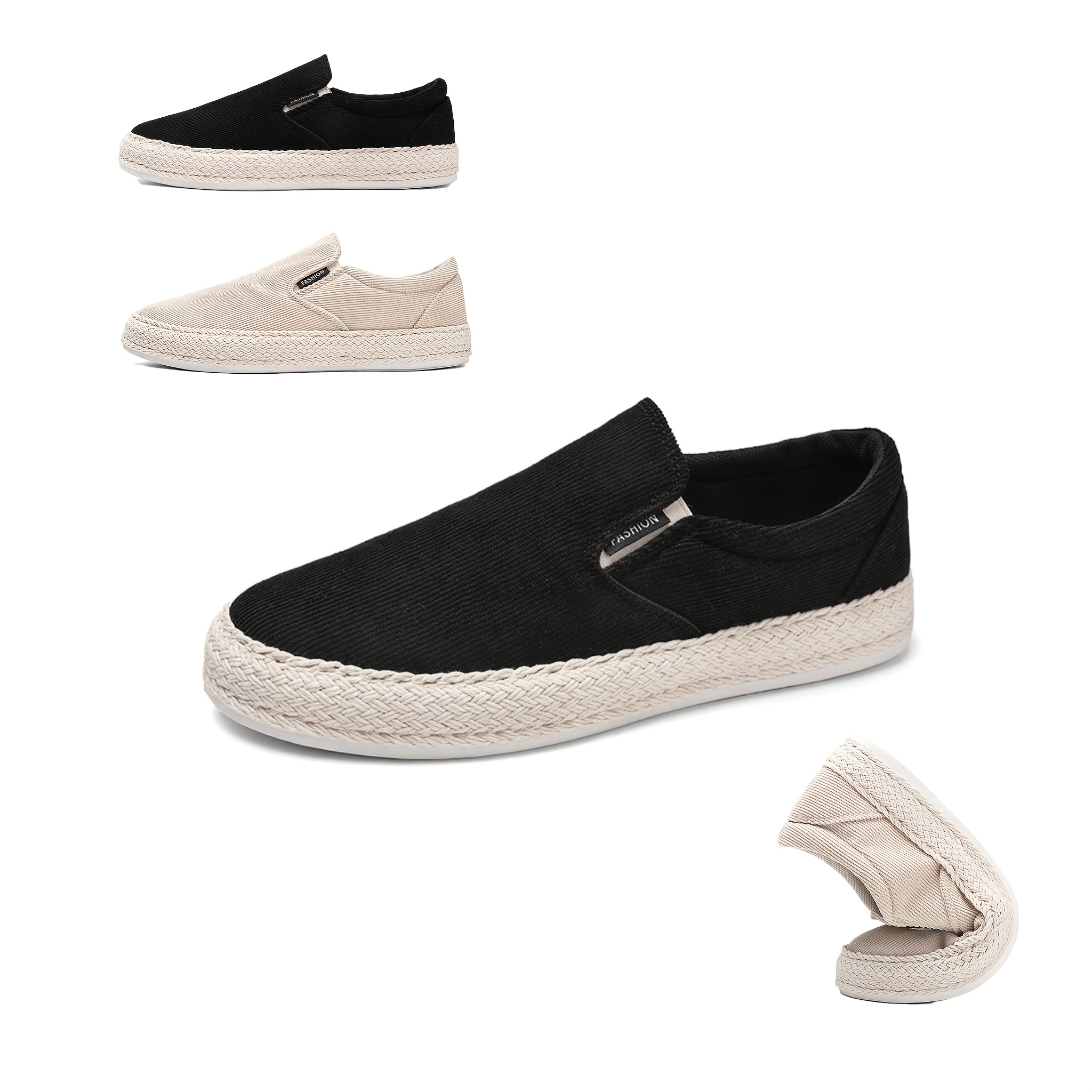 Men Casual Canvas Espadrilles Shoes 2023 Fashion Espadrille Comfortable  Breathable Lightweight flats loafers men Driving Shoes