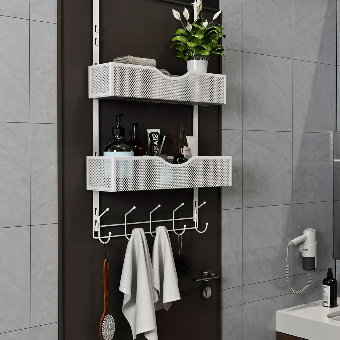 Hanging Bath Shelves Shower Caddy Over Door Bathroom Storage Shelf  Organizer Over Shower Door Caddy Bathroom