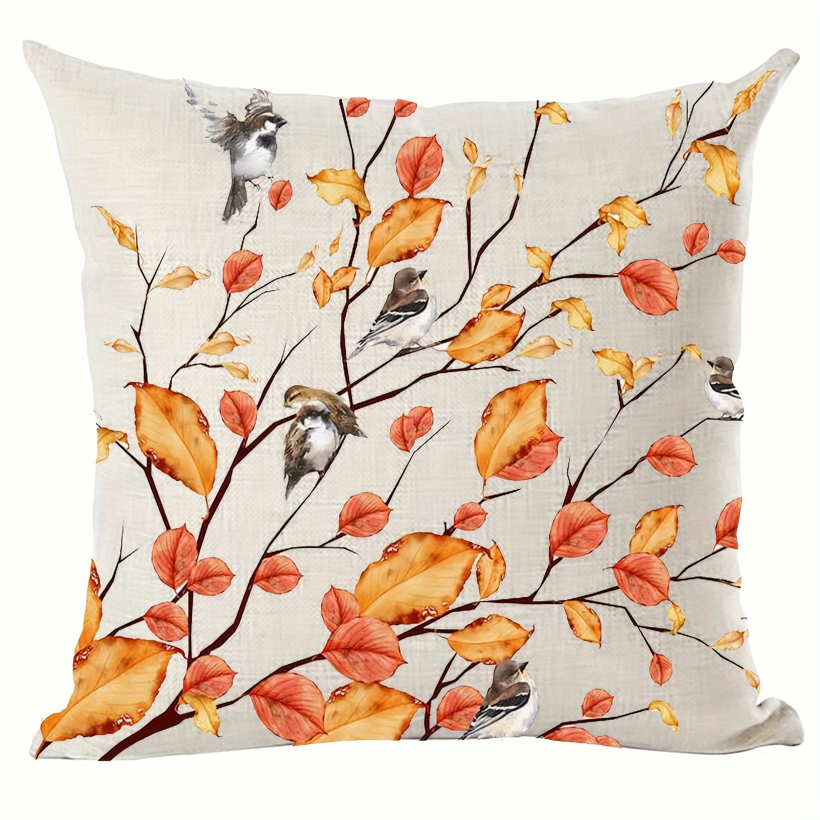 Maple leaf throw pillow, brown and beige, fall decor, fall pillow, aut –  Velvet Atelier Design