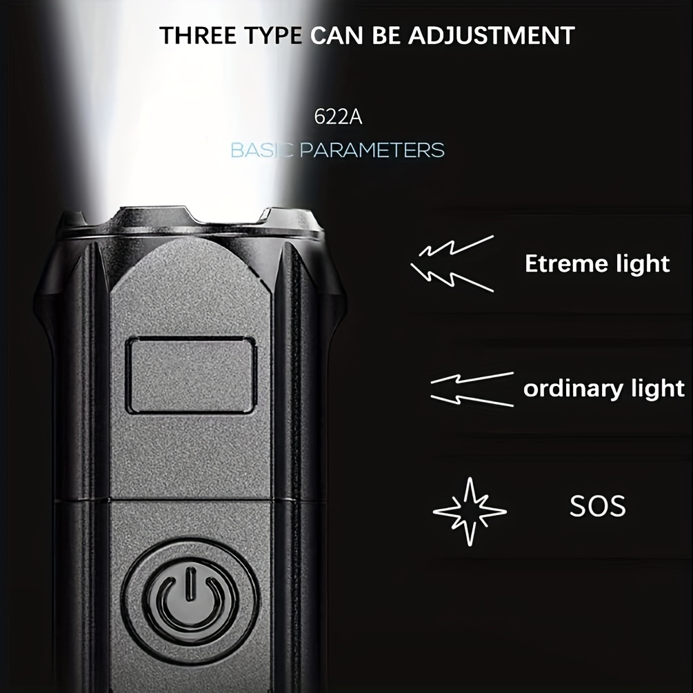 Foco Telescópico Zoom 1000 M Linterna Recargable Usb - Temu Spain