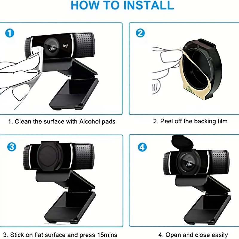 Webcam-Schutzhülle (3er-Pack), 0,03-Zoll-Slim-Laptop-Kamera