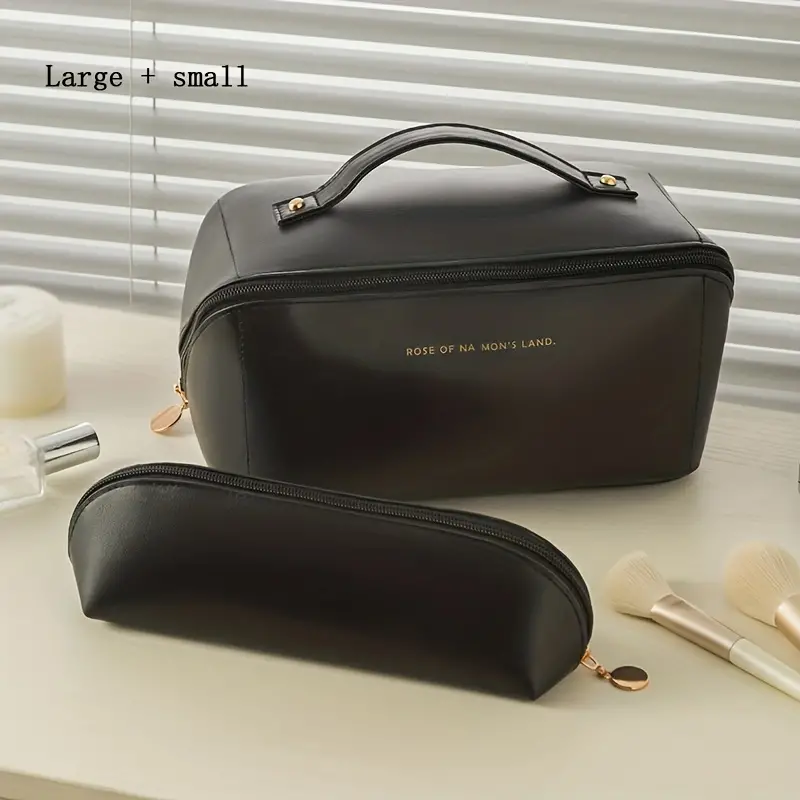 travel makeup clutch bag zipper versatile cosmetic bag portable toiletry wash bag details 0