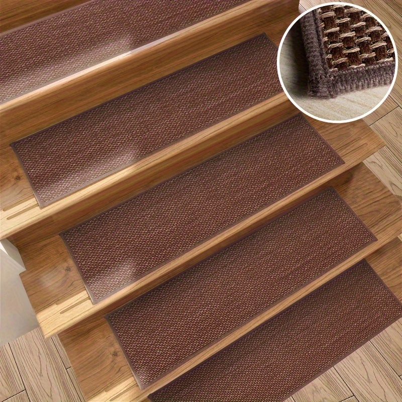 Rutschfest Holz Teppich Treppe Stufen Boden Protektoren Waschen Matte/76cm  in 2023