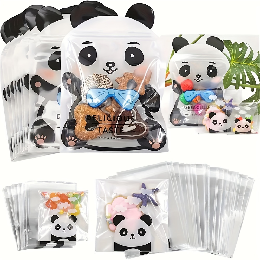 Saco De Biscoitos De Panda Fofo De Desenho Animado, Saco De Plástico Para  Doces, Biscoitos, Alimentos, Embalagem De Presente, Suprimentos De  Decoração De Festa Com 100 Peças - Caixas E Bolsas Para