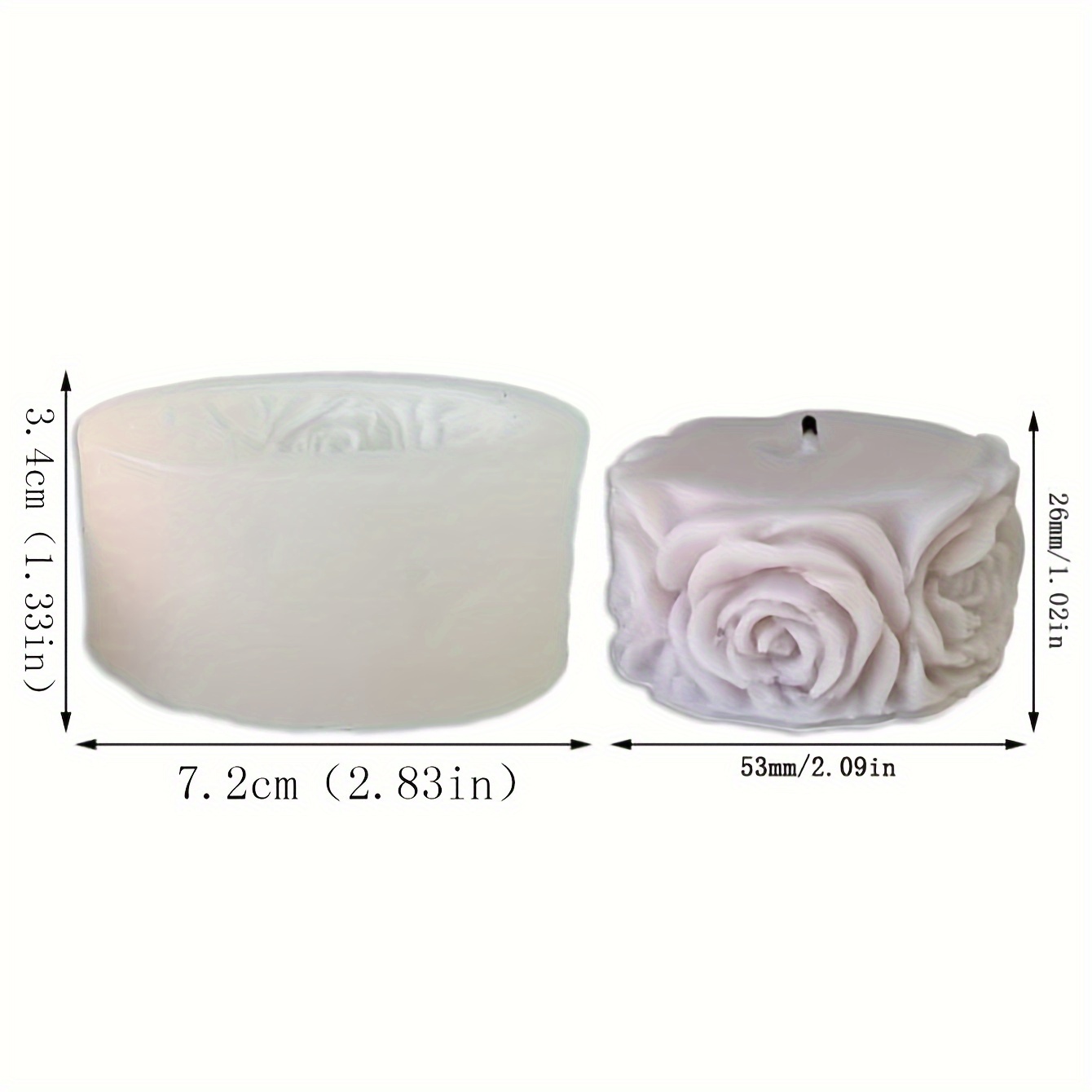 3D Rose Flower Candle Silicone Mold DIY Gypsum Plaster Mould Cylinder Shape  Silicone Soap Candle Molds H1222 From Mengyang09, $8.18