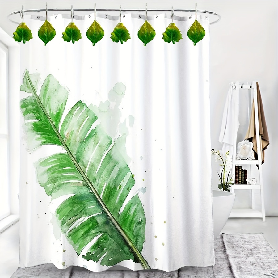 Shower Curtain Hook Resin Leaf Design Rust proof Decorative - Temu