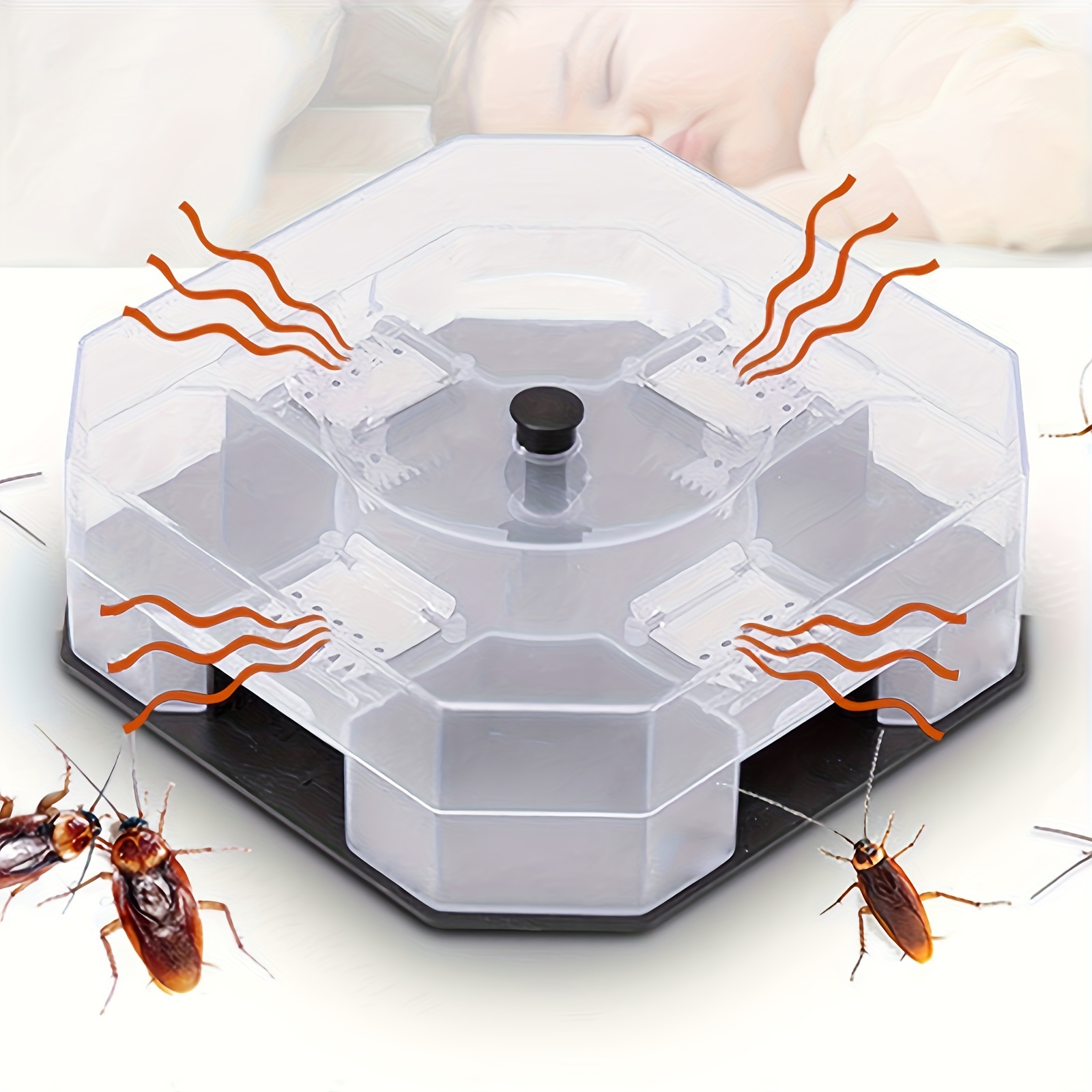 Trampa eficiente para cucarachas en interiores, trampa eficiente para  cucarachas de doble capa, reutilizable, segura para cucarachas para  hormigas