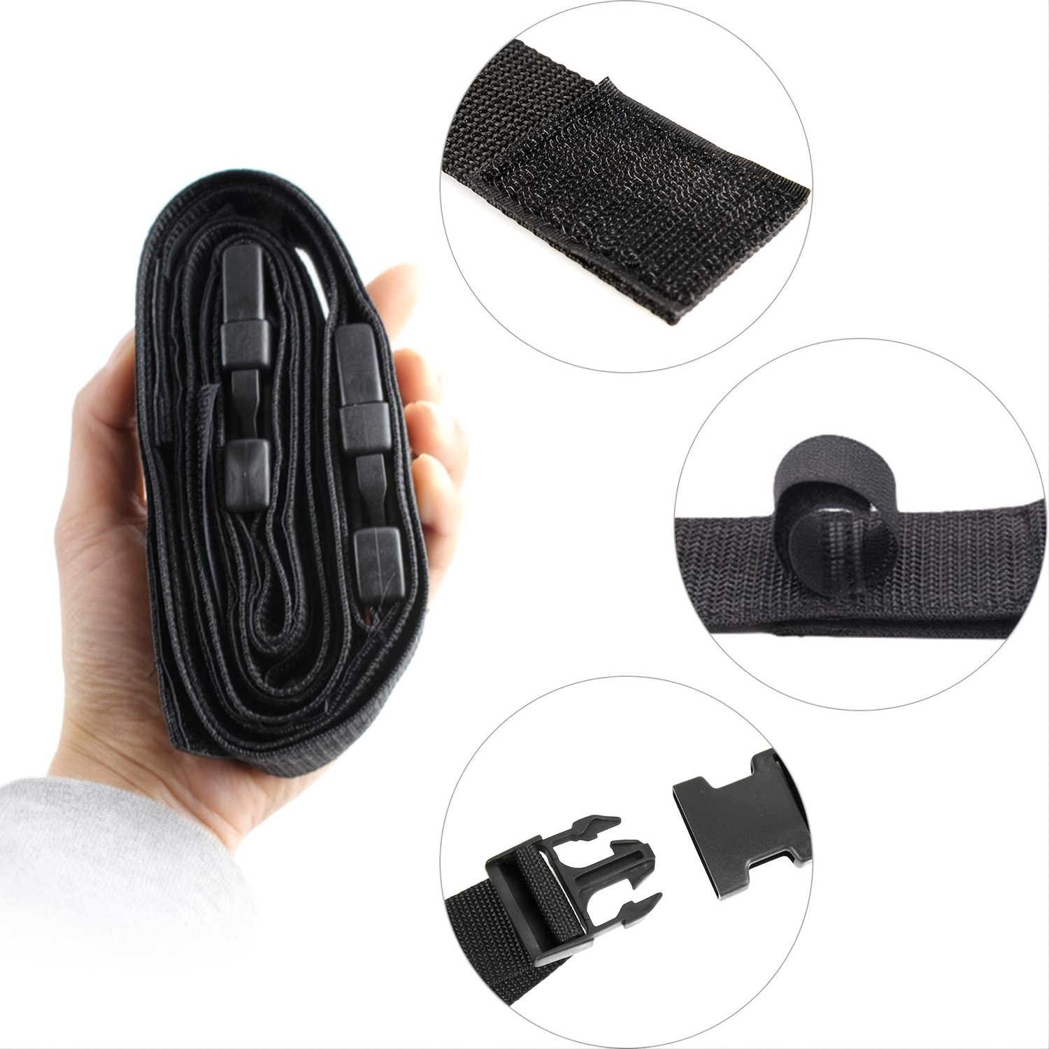 2x Fishing Rod Strapping Fishing Gadget Fishing Vehicle Rod Carrier Rod  Holder For Car Belt Strap Tie Fishing Tackles