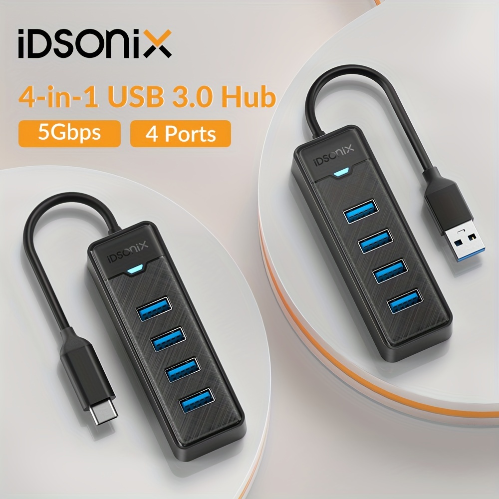 IDsonix 4 Ports USB 3.0 HUB Répartiteur USB Extension - Temu Canada