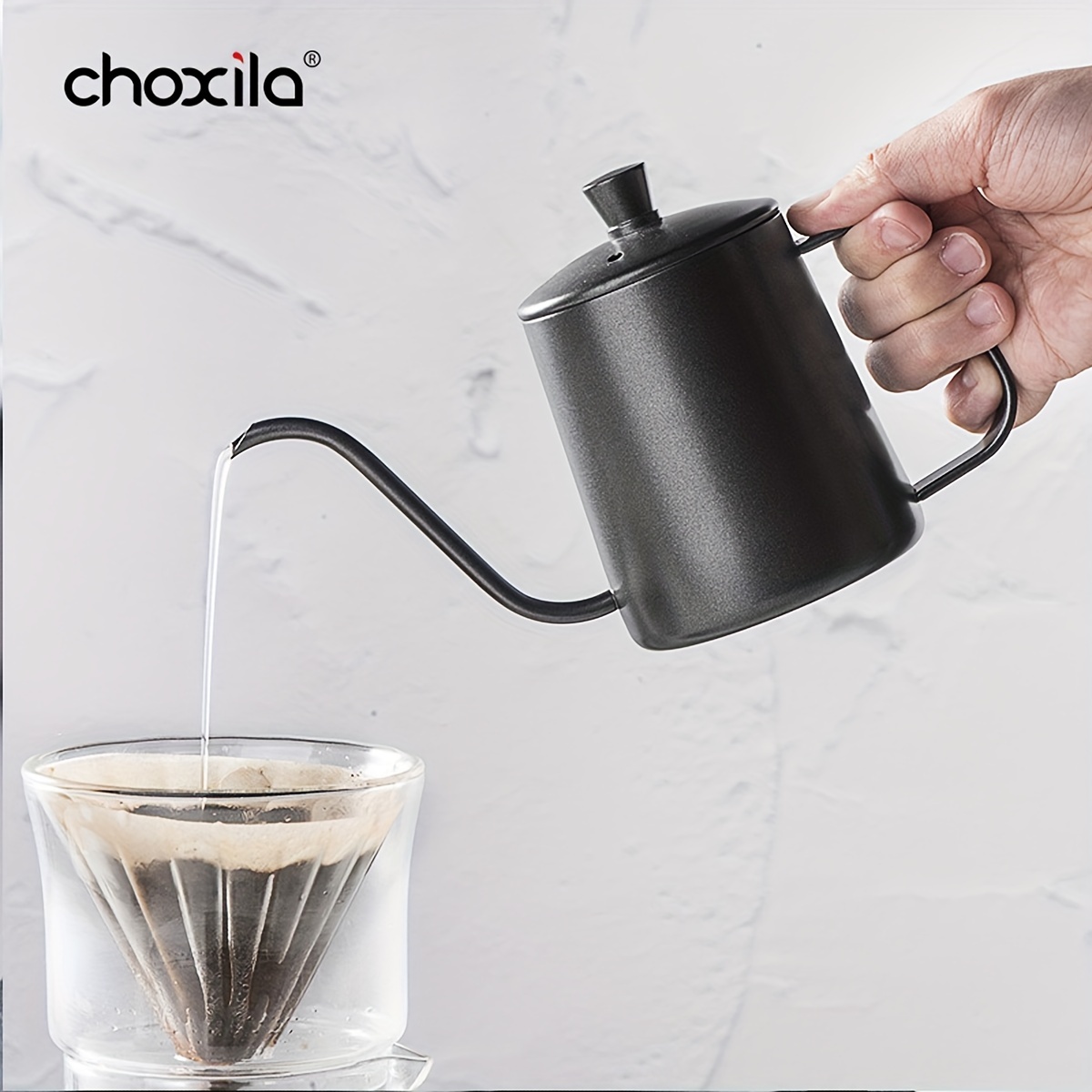 550ml Stainless Steel Drip Kettle with Long Spout Tea Kettle Pour Over  Coffee Kettle Gooseneck Tea