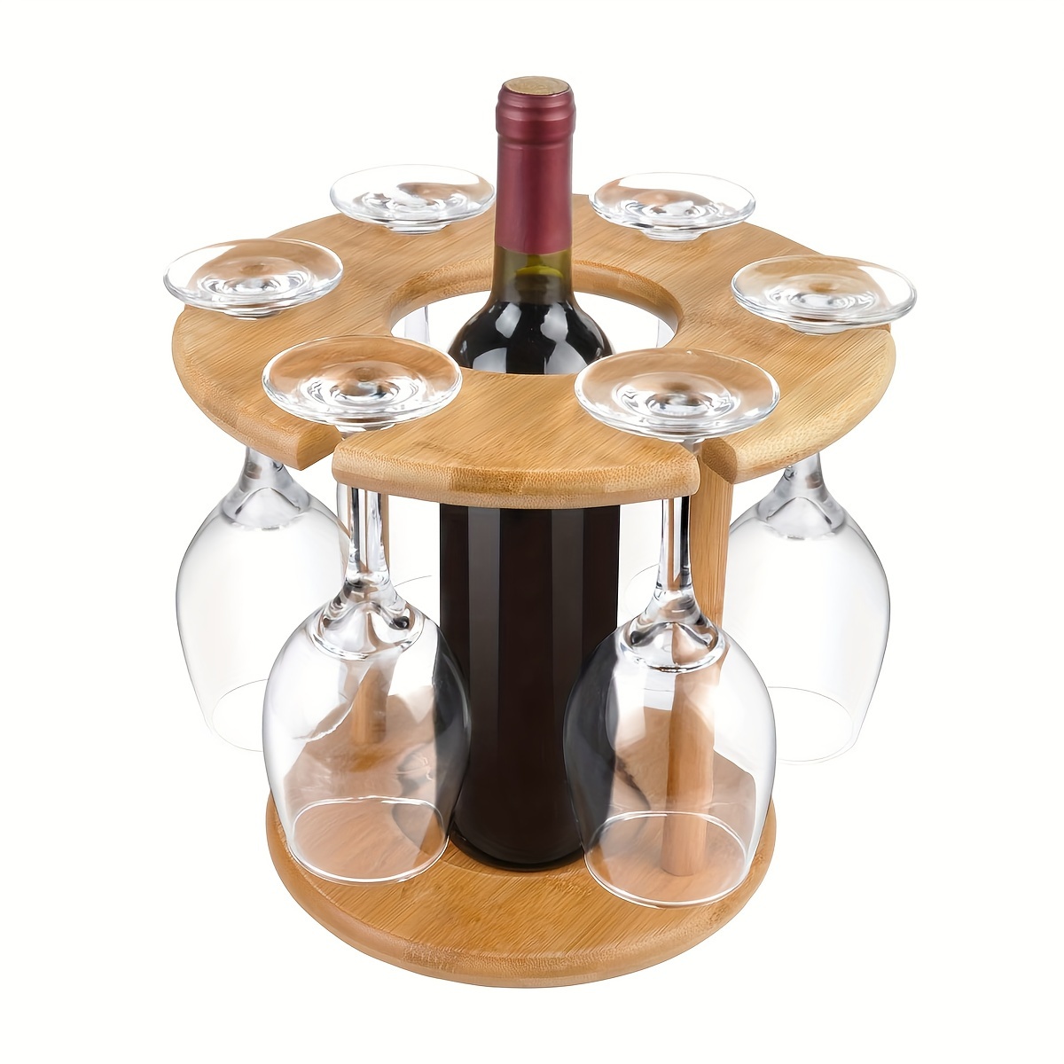 Countertop Wine Rack, Metal Wooden Bottom Red Wine Wine Glass Upside Down  Rack, Restaurant Bar Wine Rack Decoration, Wine Bottle Holder - Temu United  Arab Emirates