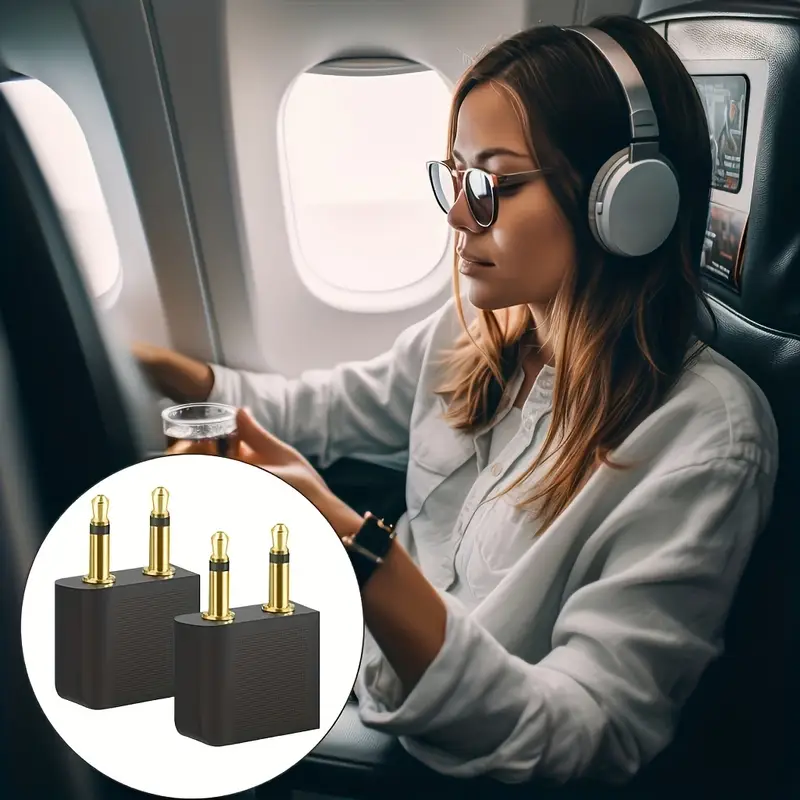 Airplane Headphone/Earphone Socket Adaptor - Gold Plated 3.5mm Mono
