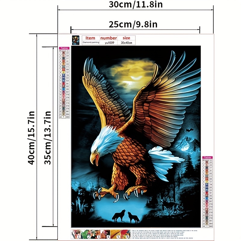 Kit Pintura Diamante 5d Diy Adultos Diseño Águila Americana - Temu Spain