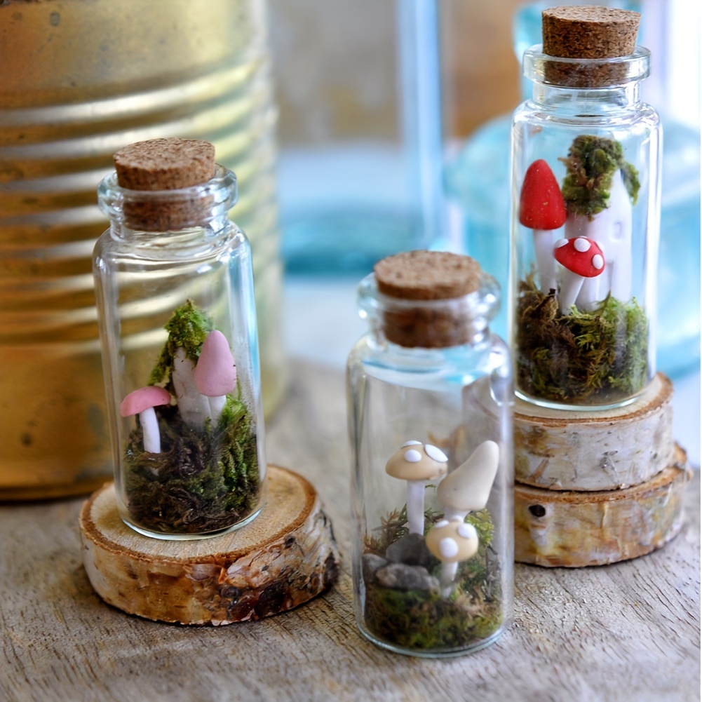 Mini botellas de vidrio de estilo geométrico, frascos de muestra vacíos,  decoración del hogar, bricolaje, colgantes