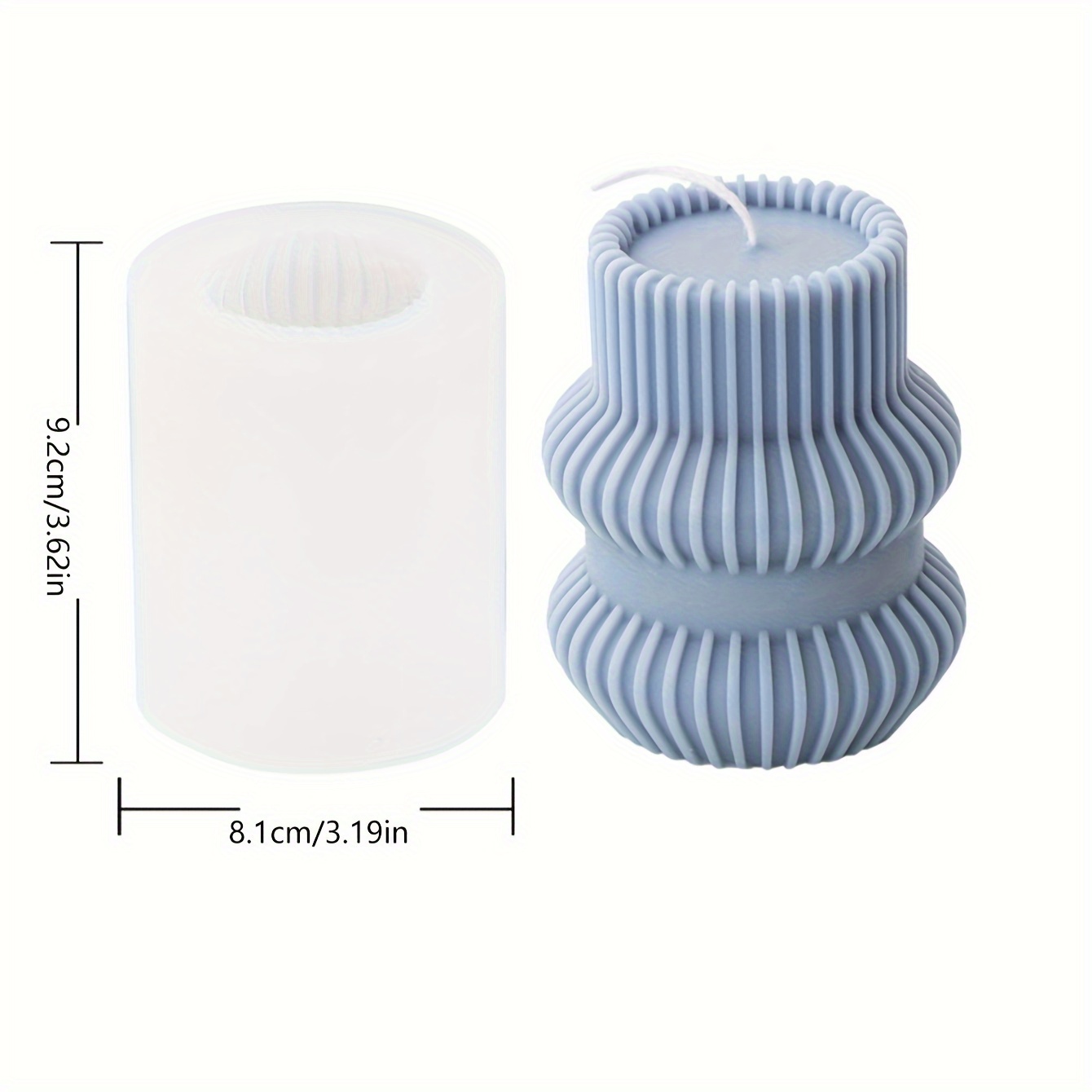 Striped Pillar Aesthetic Molds Cylindrical Tall Pillar - Temu