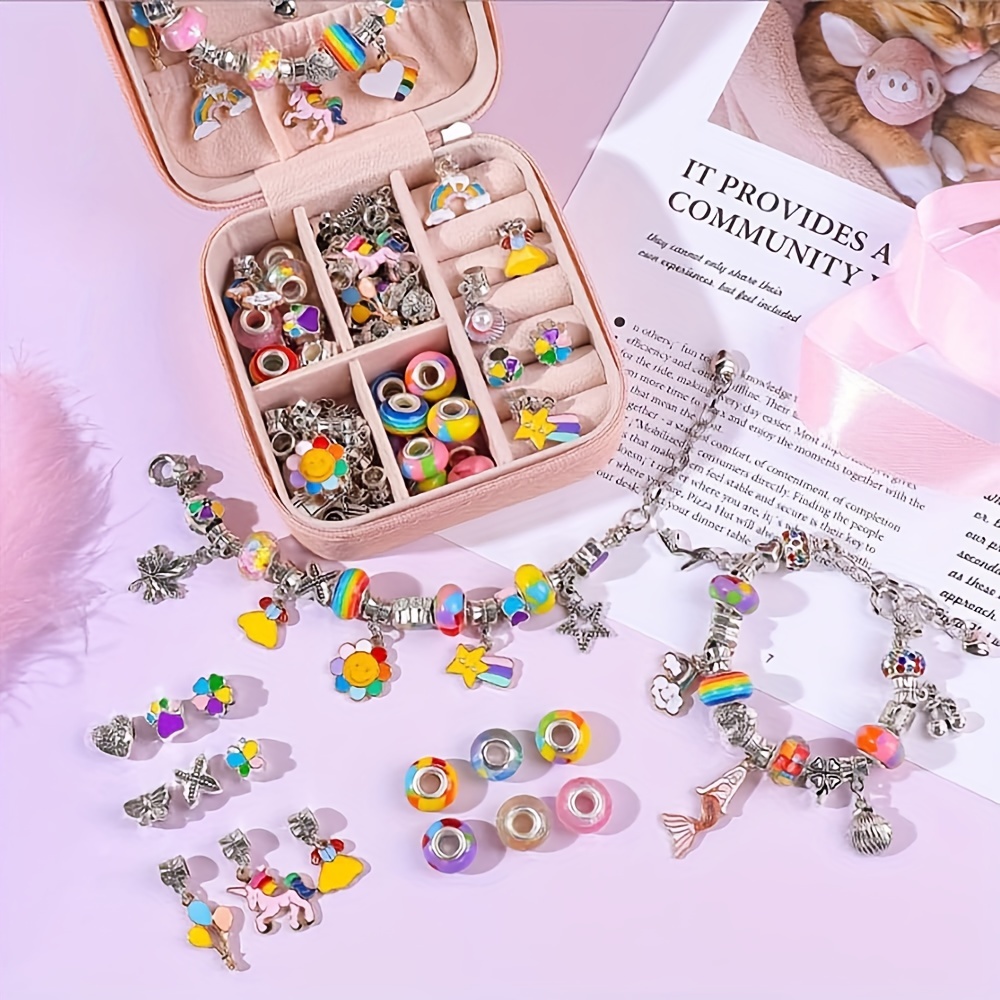 66pcs/set Beads Charms Bracelet Making Kit, Diy Beaded Set With Storage Box  For Teens Girls Jewelry Making Supplies Special Gift, Shop On Temu And  Start Saving