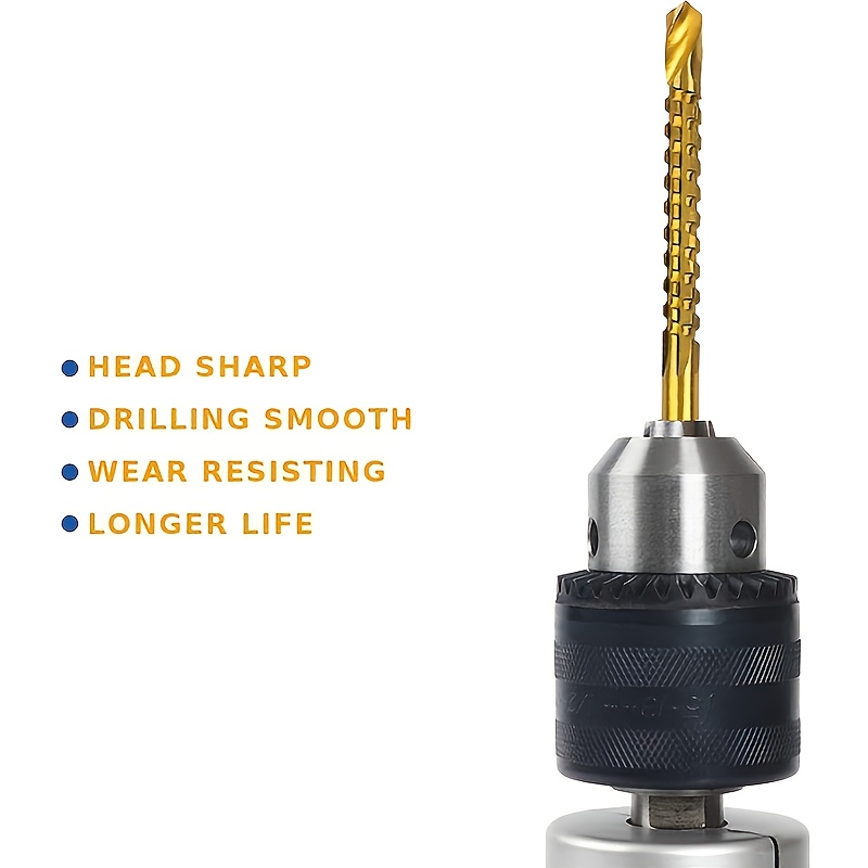 Goxawee Cobalt Drill Bits, Spiral Screw Metric Composite Twist Drill