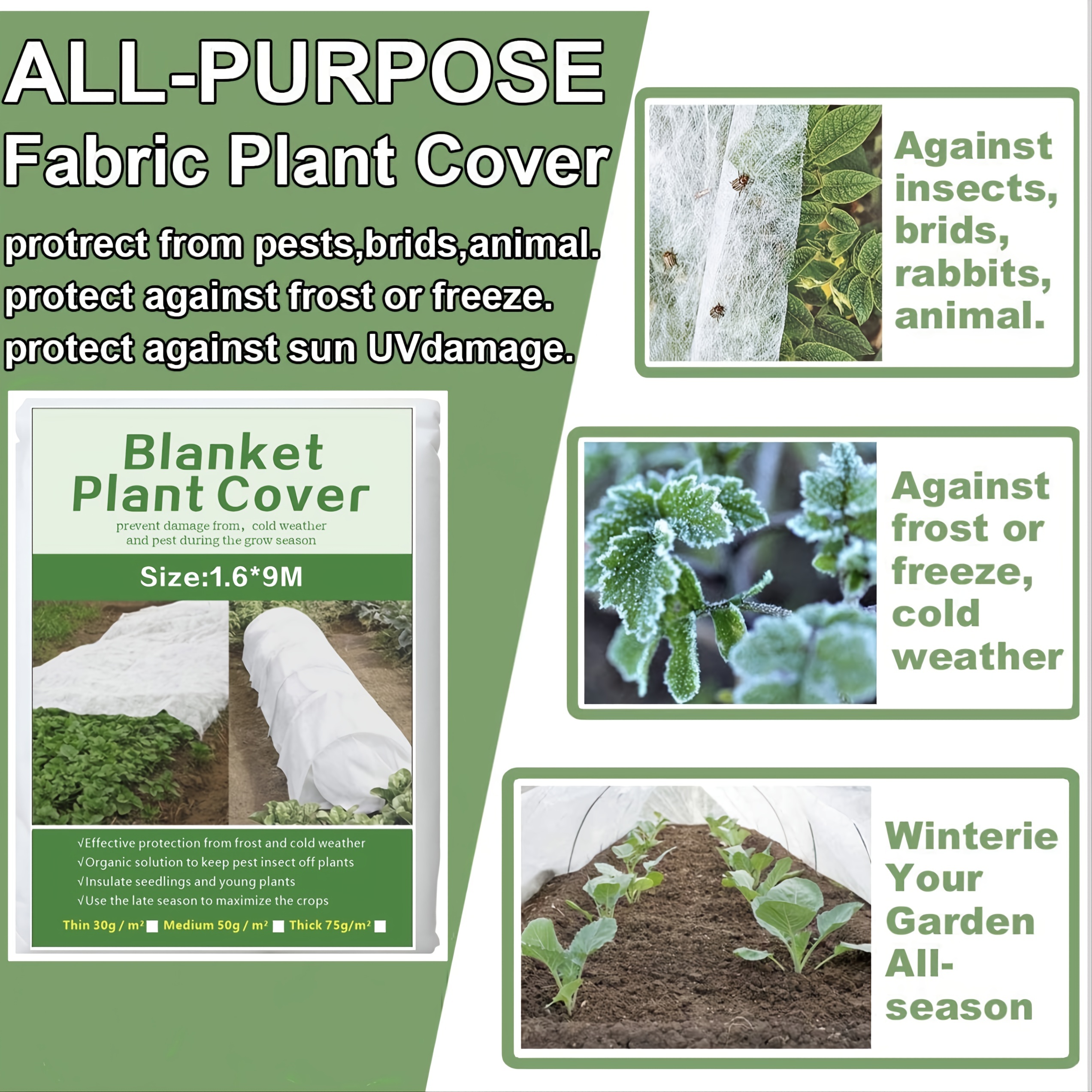 protect your garden from frost and snow with 1pc plant covers