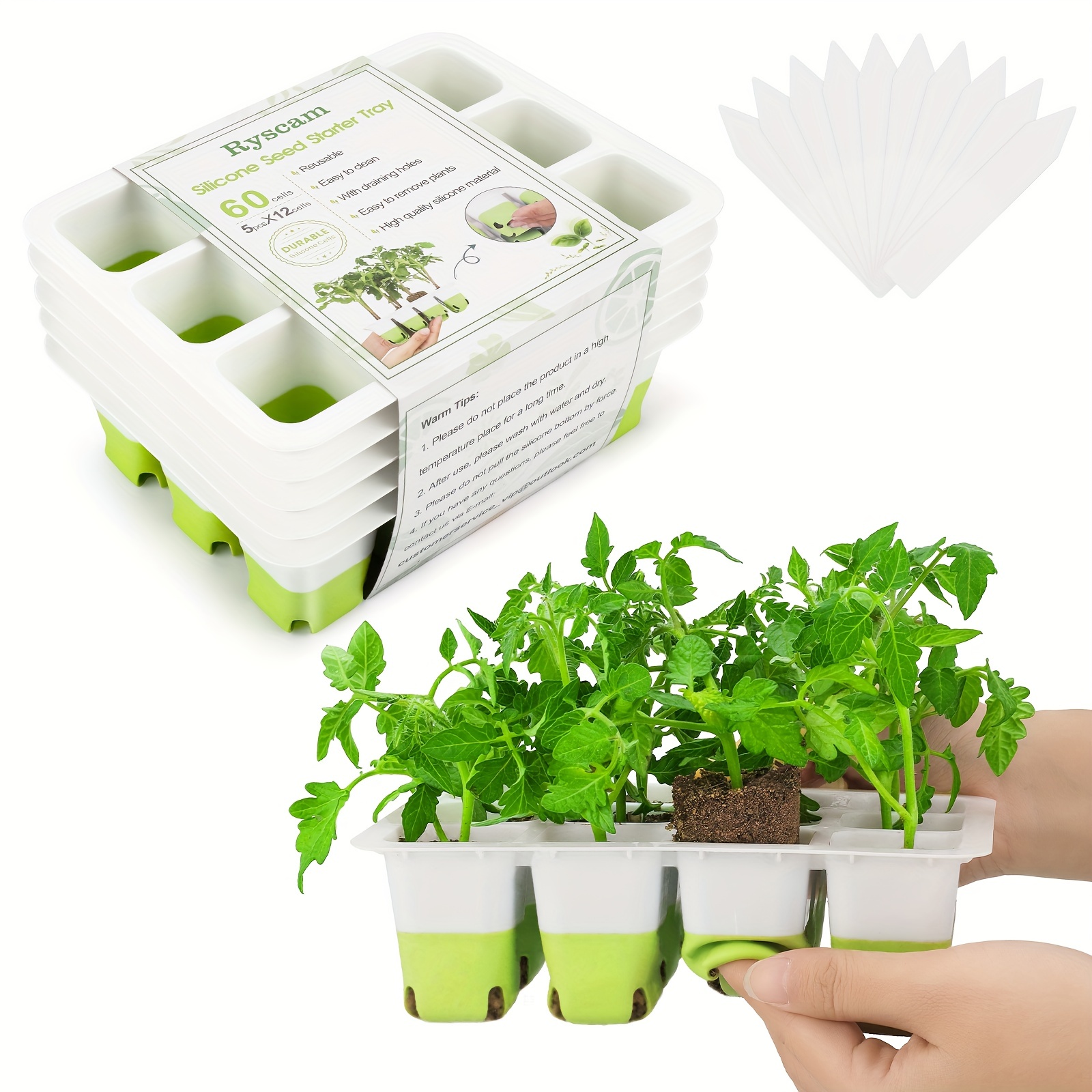 Kit de démarrage de graines à 12 grilles, boîte de culture de graines de  plantes, plateaux de Germination de semis, boîte avec dôme et Base pour le  jardinage d'intérieur - AliExpress