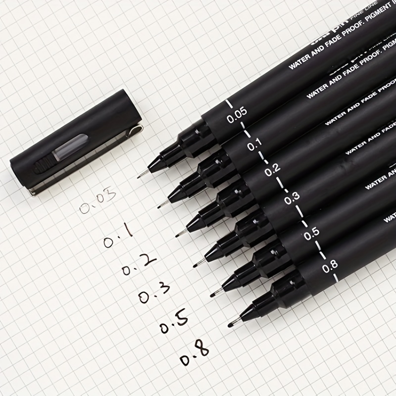 9pcs stylos à encre de fineliner noir imperméables pour le - Temu Canada