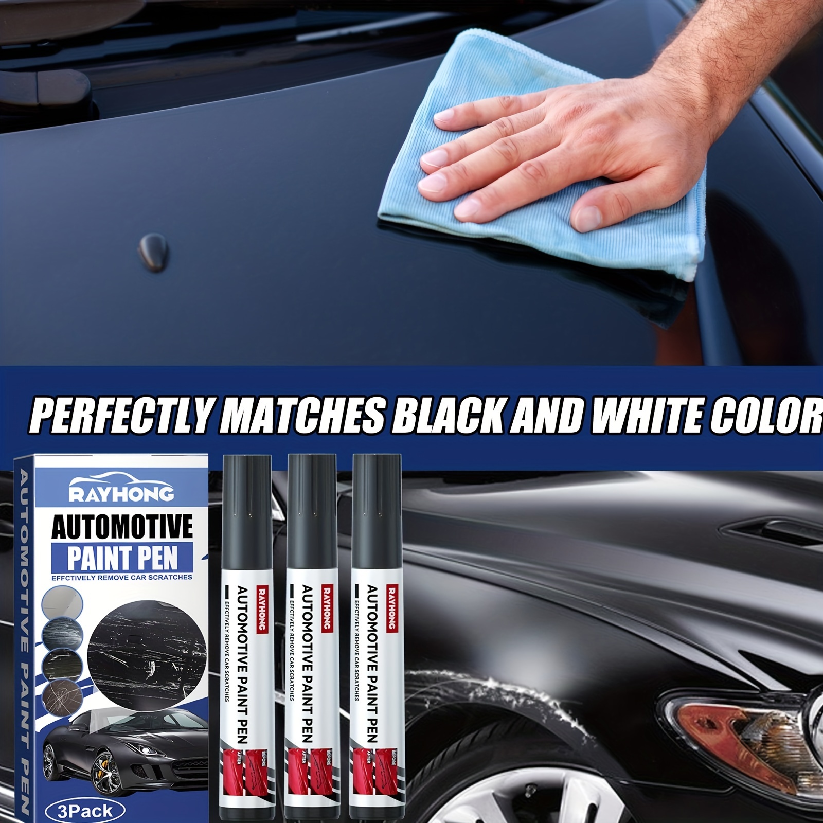 Car Paint Scratch Wax Paint Repair Pen White Red Black Car Paint