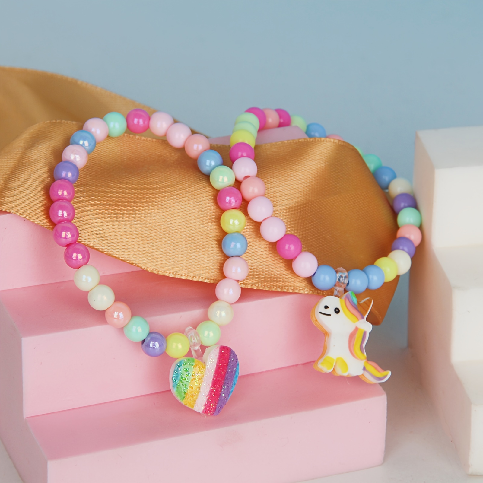 Multi color Beaded Bracelets Sets Little Girls Jewelry Sets - Temu