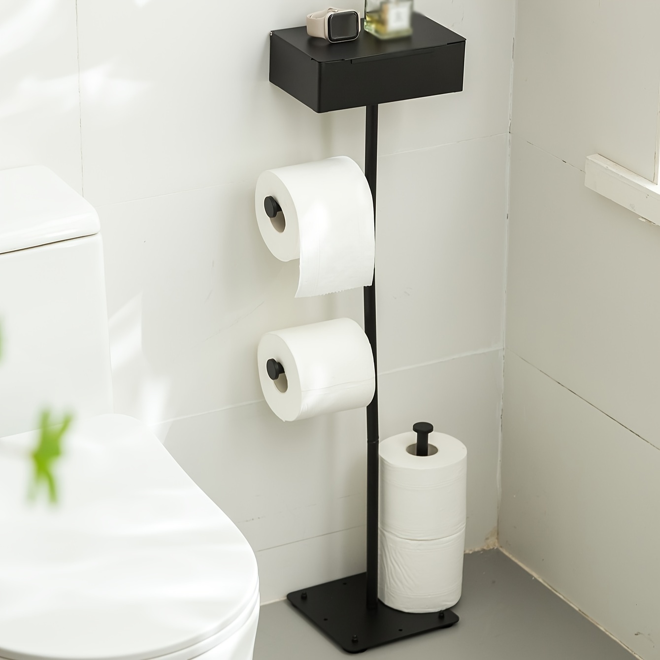 Toilet Paper Holder, Floor-standing Toilet Roll Paper Storage Stand, Free  Standing Bathroom Paper Towel Storage Rack, Simple Storage Rack, Home  Organization And Storage Supplies, Bathroom Accessories - Temu