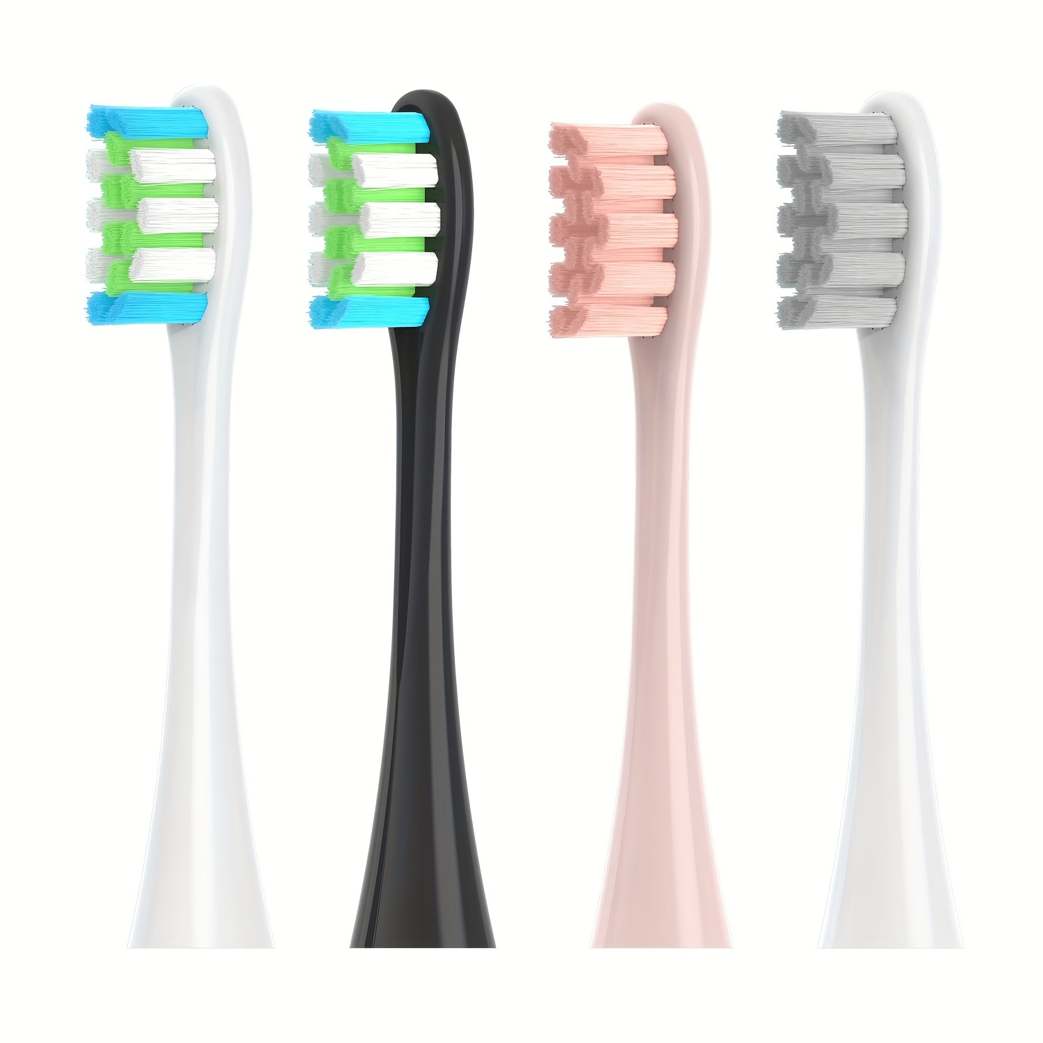 

Ensemble de 4 têtes de brosse de rechange pour brosse à dents électrique sonique Oclean Flow/X/ X PRO/F1/ One/ Air 2 avec poils doux bleus et verts de marque DuPont