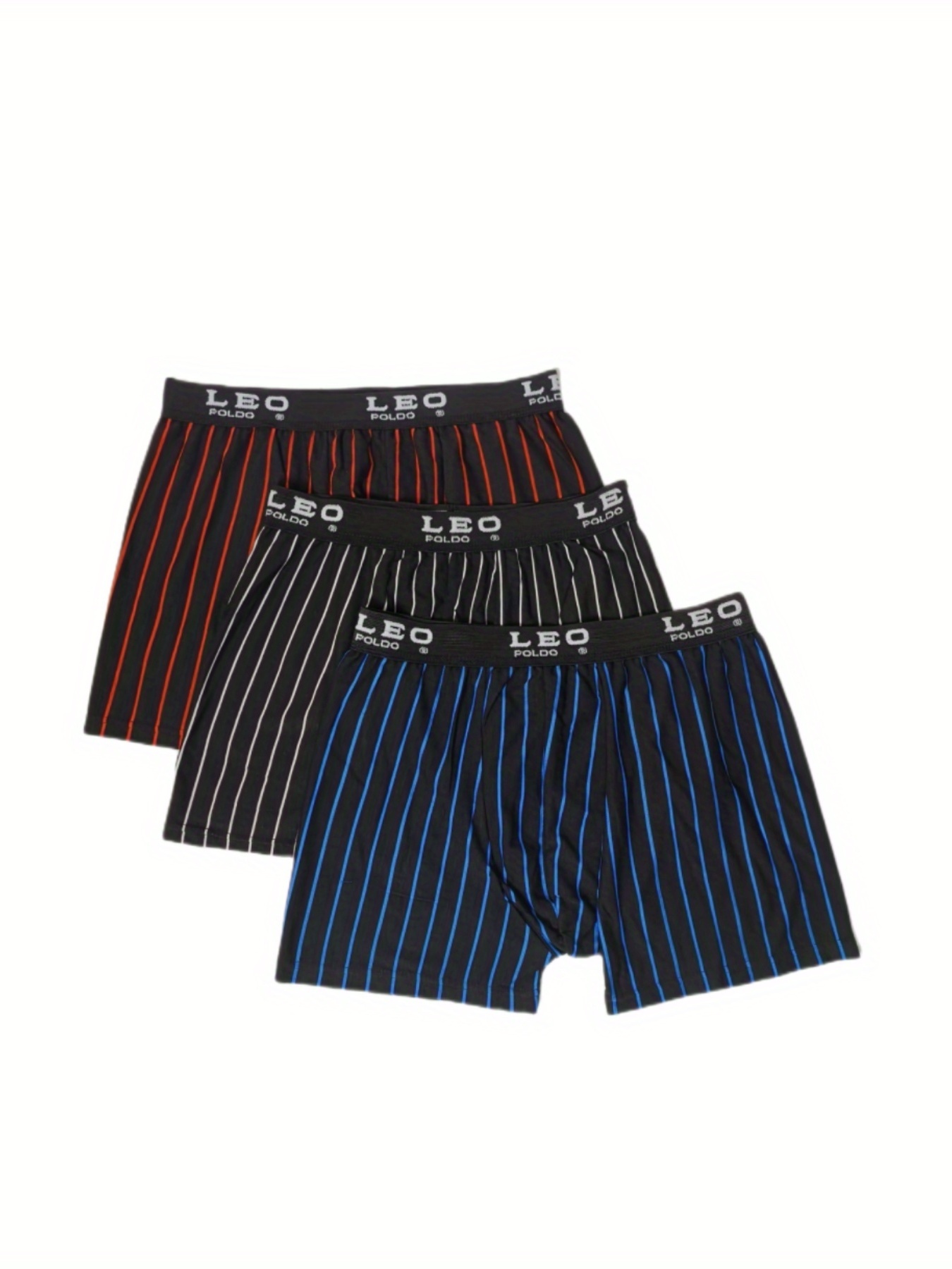 Men's Sporty Breathable Comfortable Striped Stretchy Boxers - Temu Canada