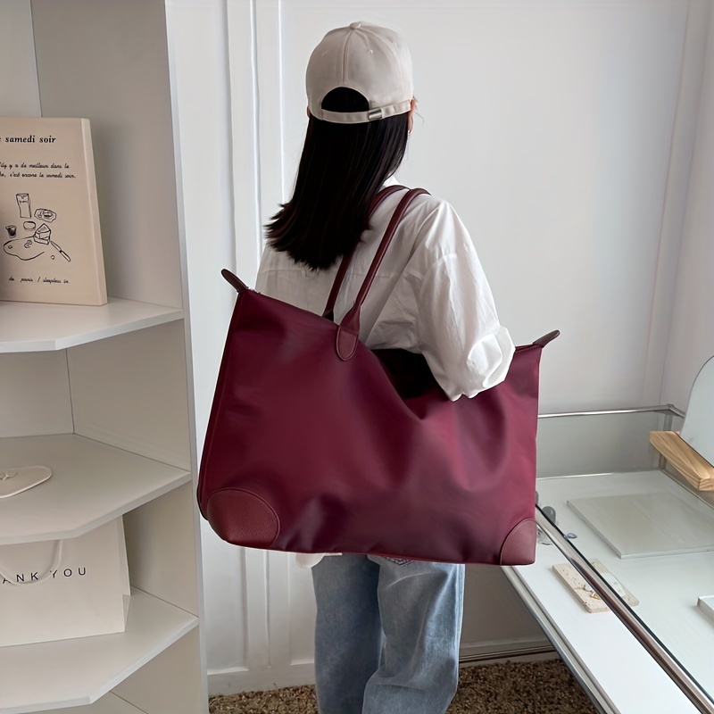 Large Capacity Colorblock Storage Shoulder Bag Duffle Bag