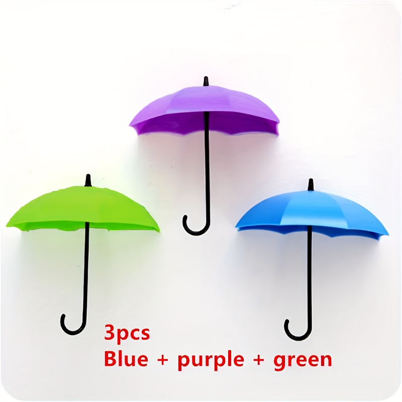 3pcs Punch-Free Regenschirmhaken, Kunststoff-Regenschirm Starker