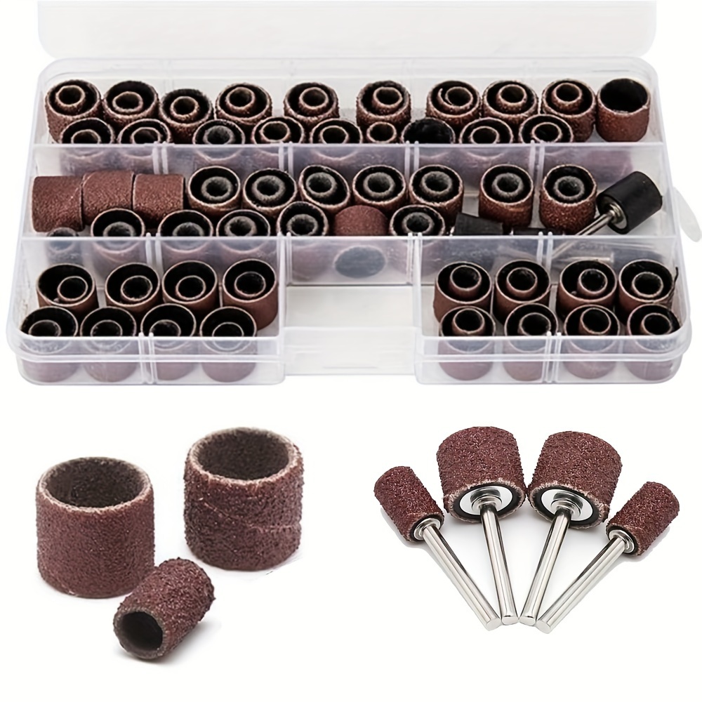 10pcs Sanding Drums Kit Sanding Band Mandrels For Dremel Rotary